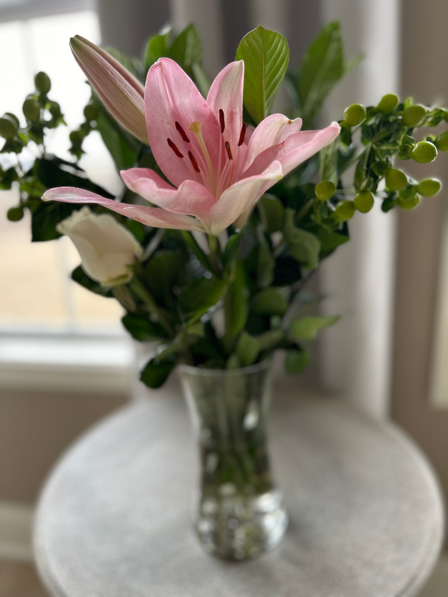 Personalized Asiatic Elegance Live Floral Arrangement