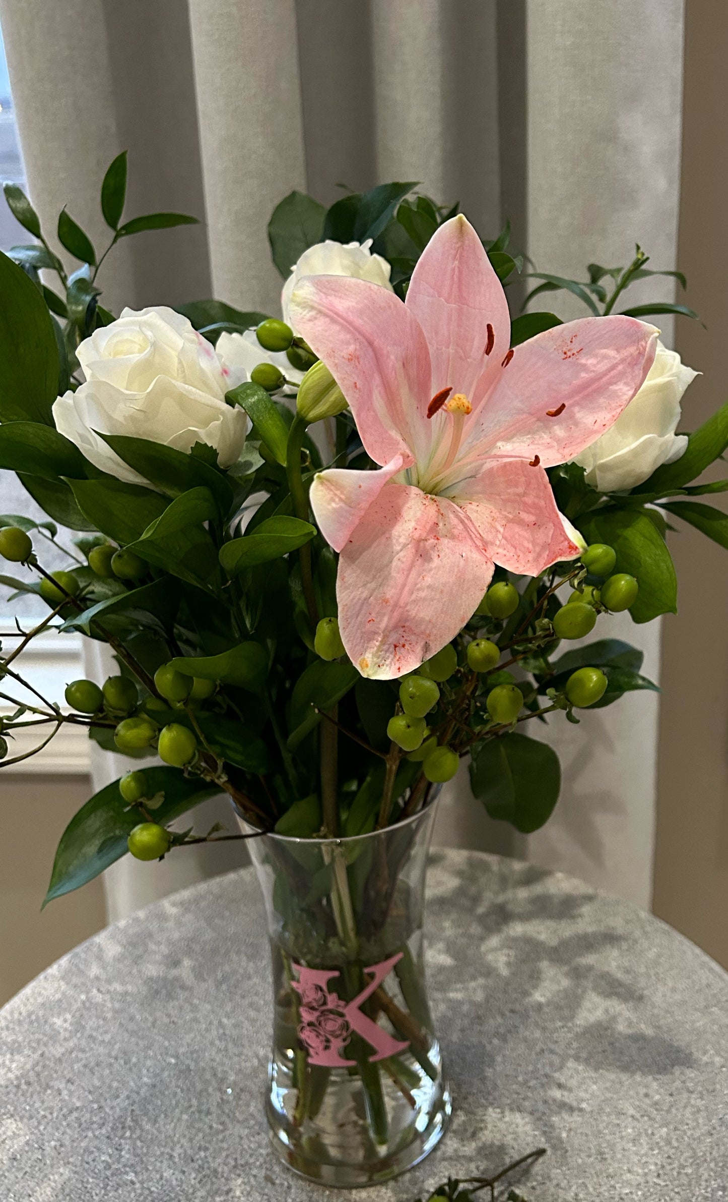Personalized Asiatic Elegance Live Floral Arrangement