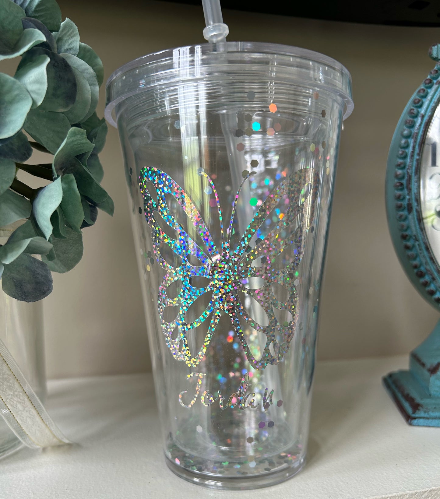 Personalized Butterfly Tumbler