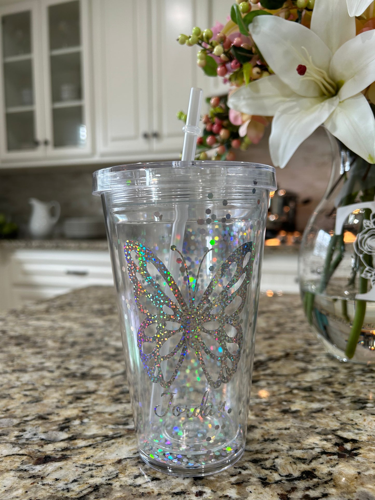 Personalized Butterfly Tumbler
