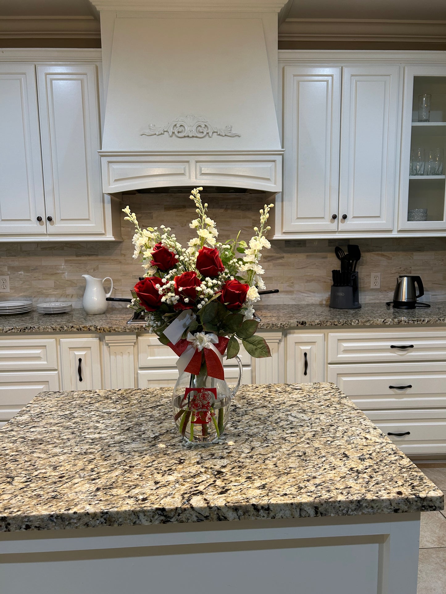 Personalized Floral Initial Rose Arrangement