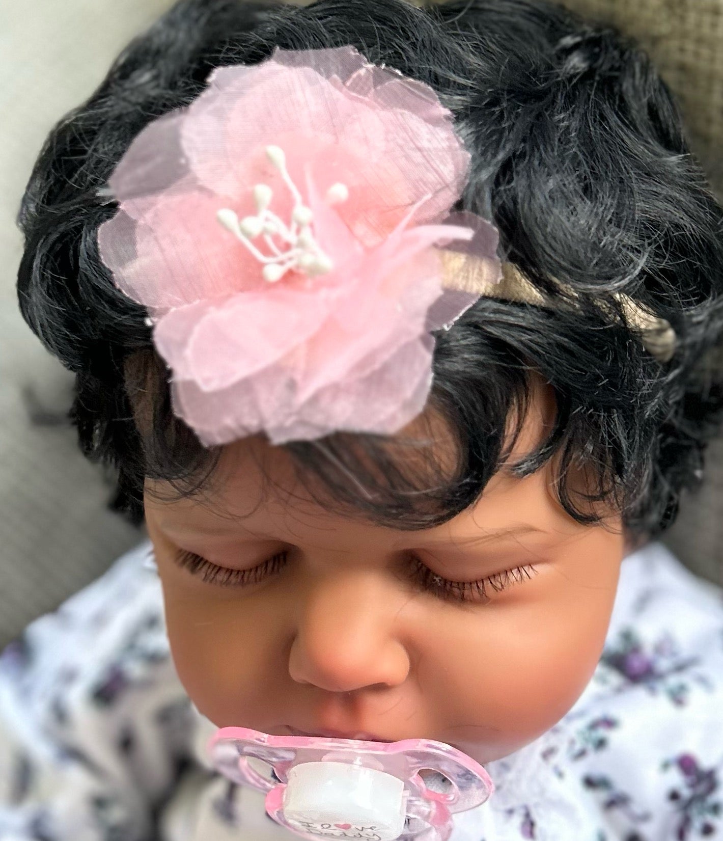 Organza Blooms Floral Baby Headband