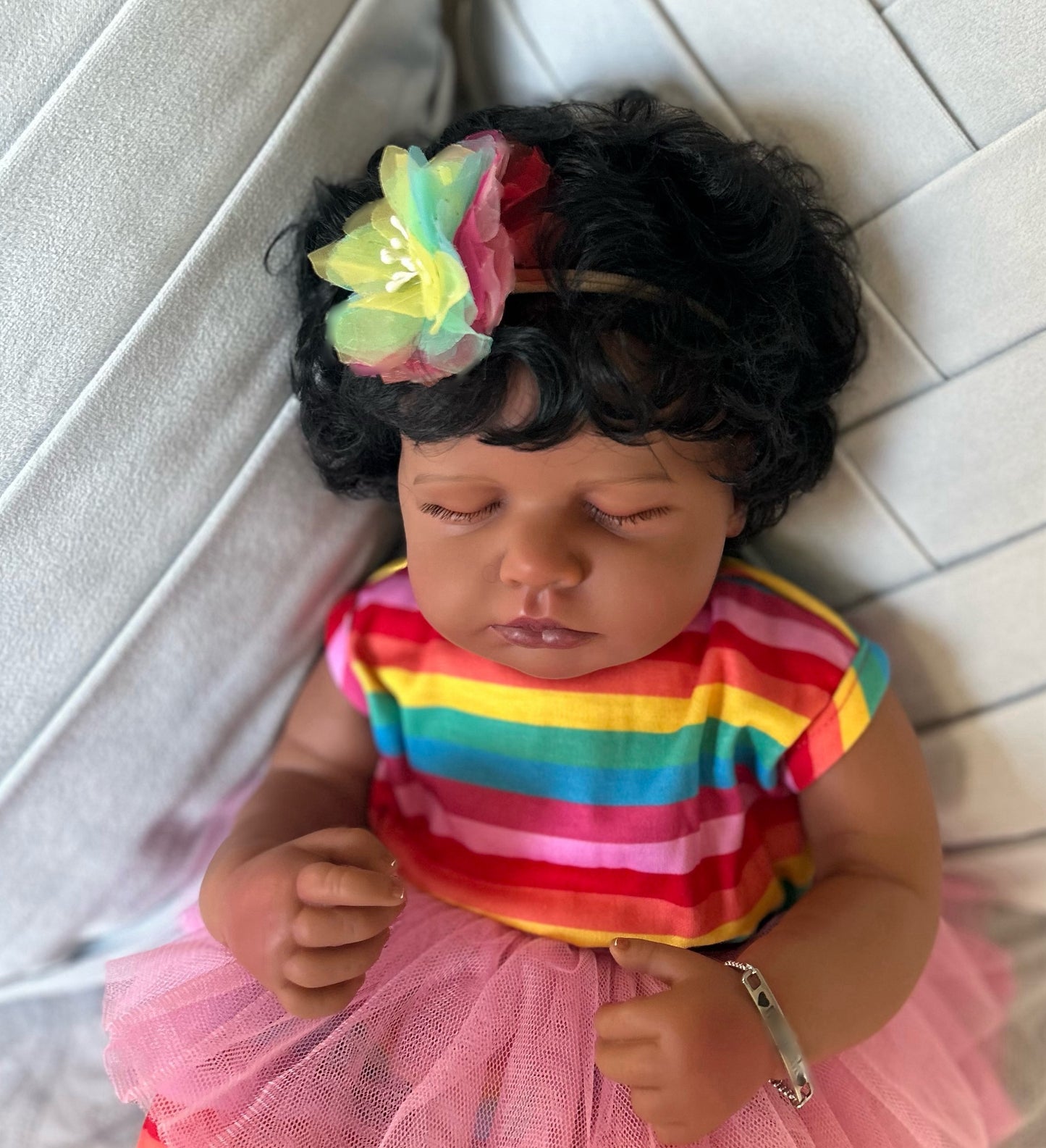 Organza Blooms Floral Pattern Baby Headband