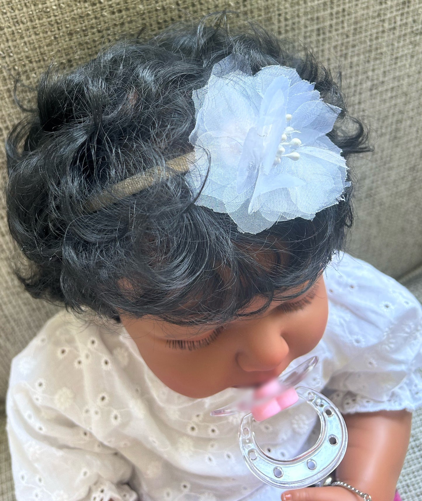 Organza Blooms Floral Baby Headband