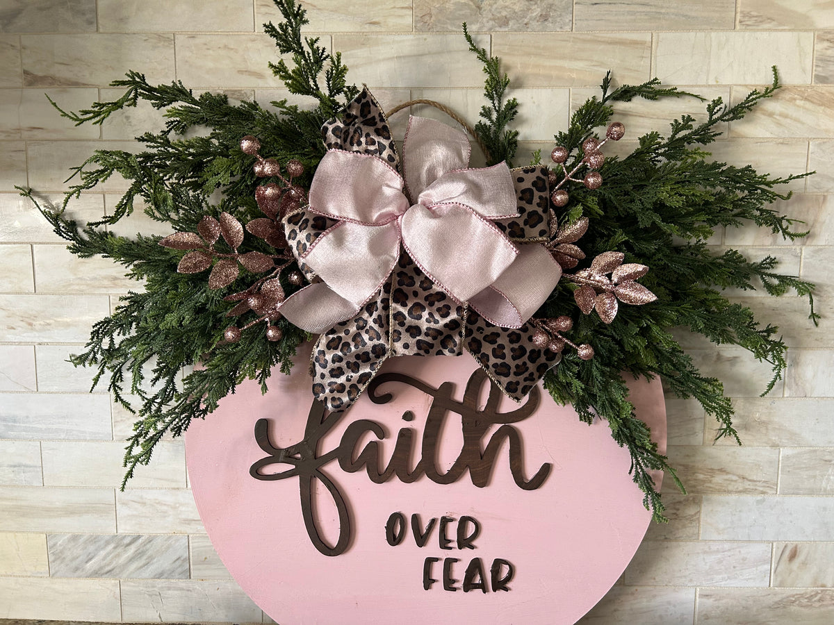 Fearless Breast Cancer Awareness Door Hanger