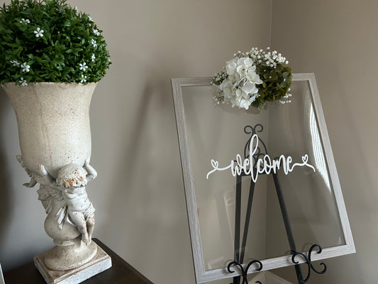 Hydrangea Welcome Sign