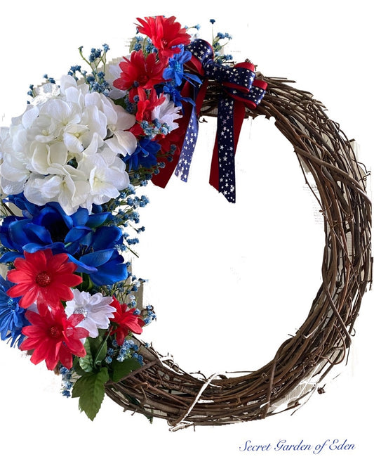 Patriotic Grapevine Wreath