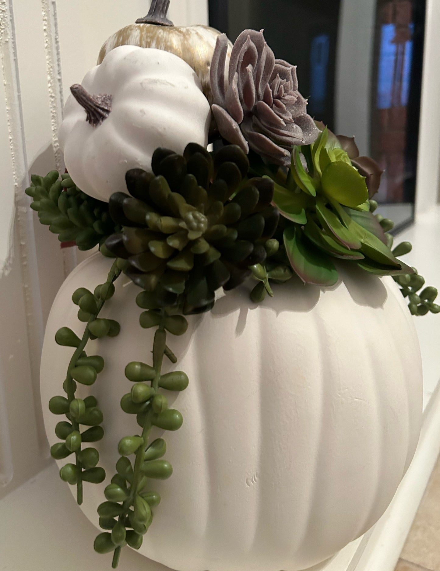 Harvest Succulent Pumpkin Arrangement