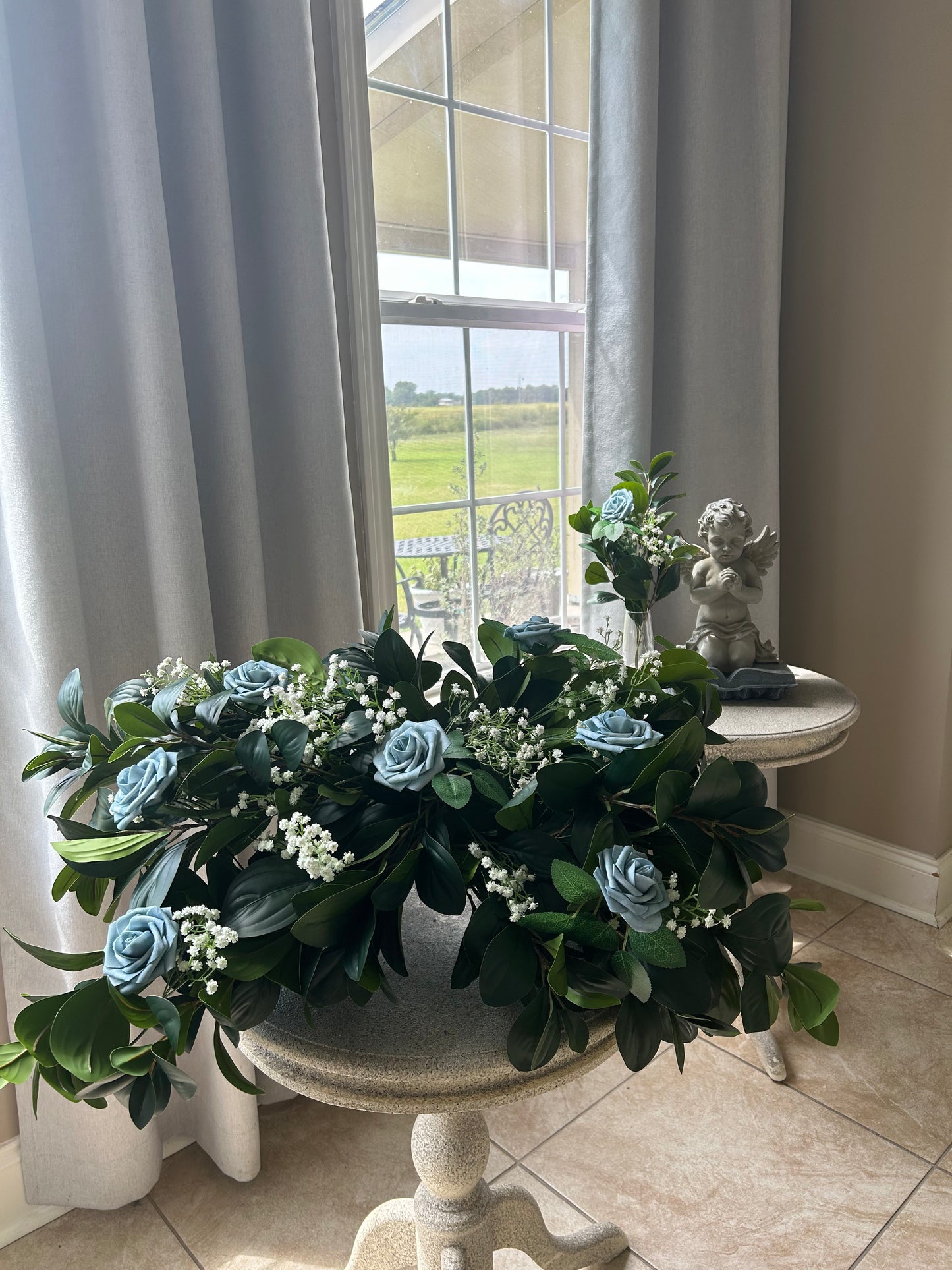 Customizable Blooming Love Headstone Saddle