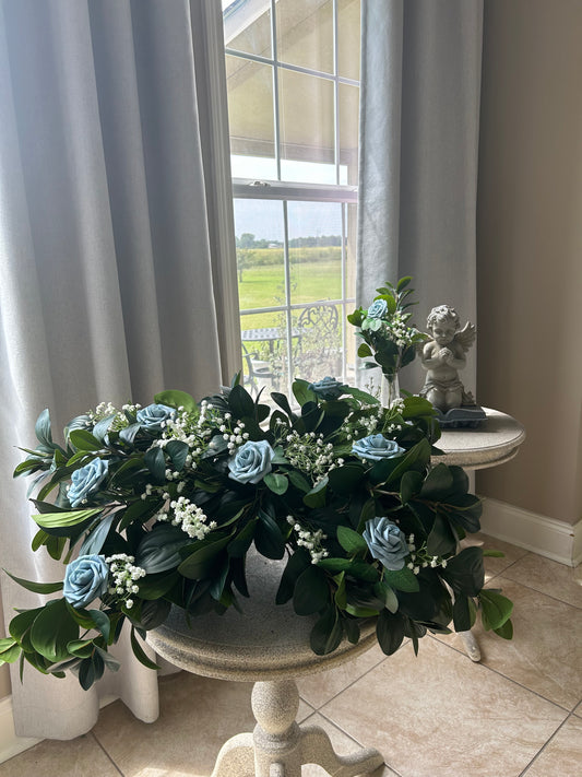 Customizable Blooming Love Headstone Saddle