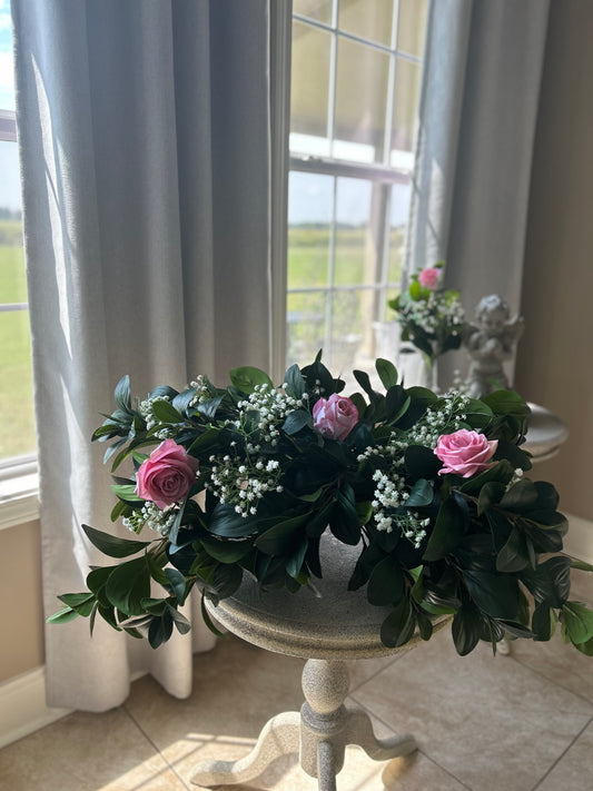 Customizable Blooming Trinity Headstone Saddle