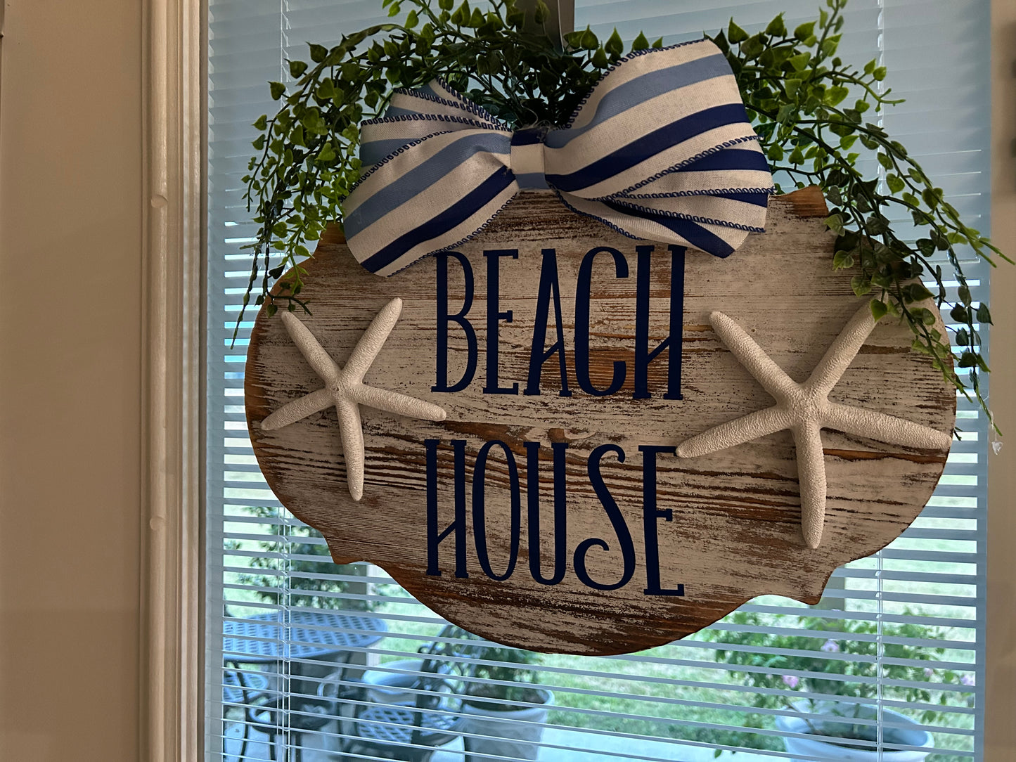 Wooden Beach House Sign