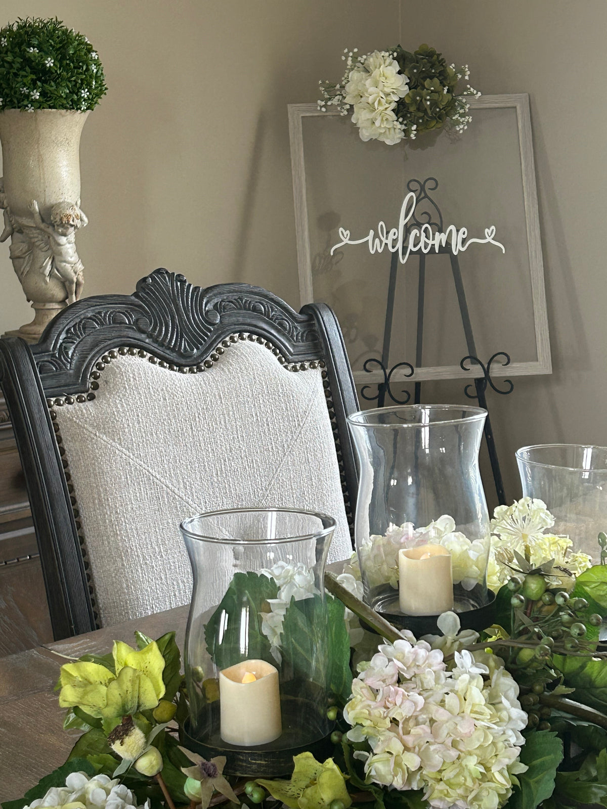 Hydrangea Welcome Sign