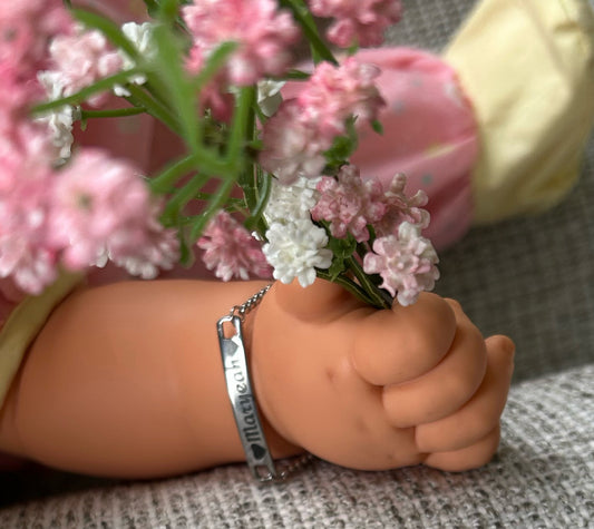 Personalized Baby Girl Name Tag Bracelet