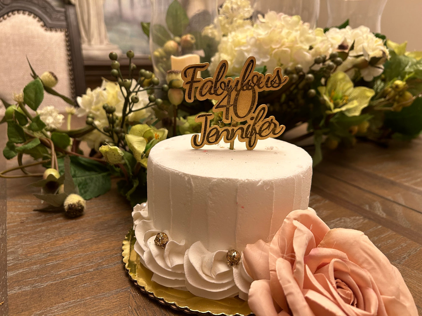 Personalized Fabulous 40 Cake Topper