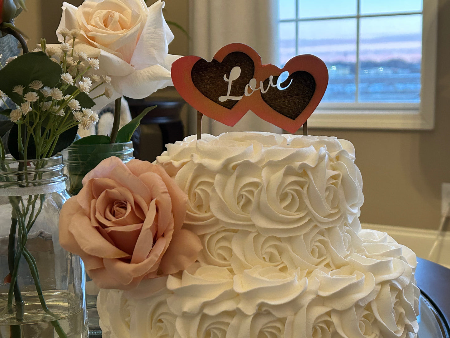 Hearts of Love Cake Topper