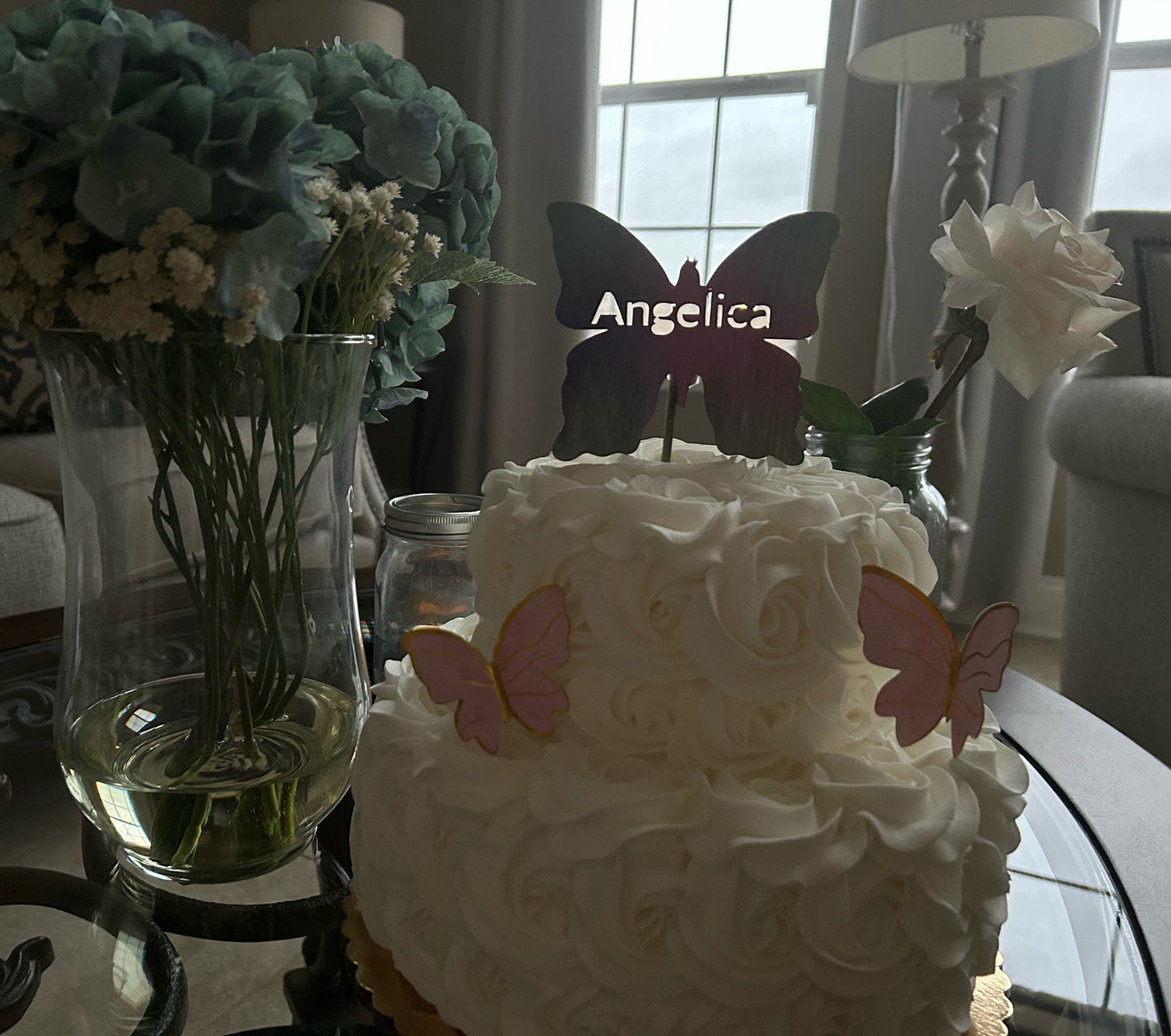 Personalized Butterfly Cake Topper