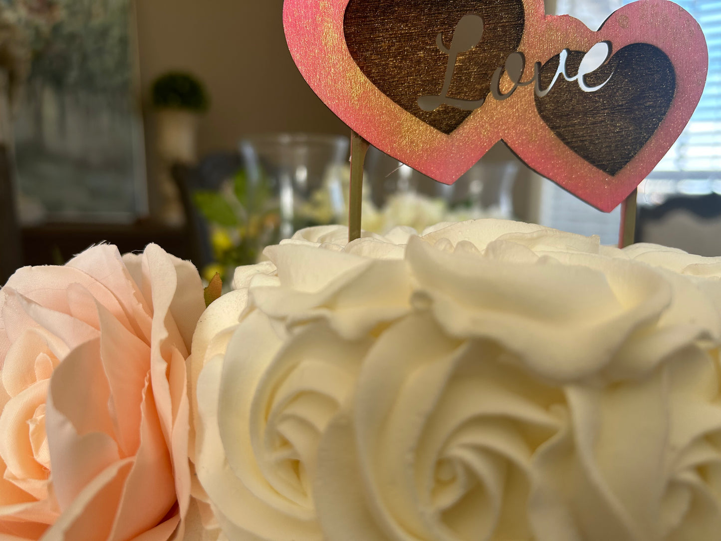 Hearts of Love Cake Topper