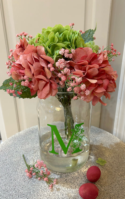 Spring Floral Arrangement in Pink & Green