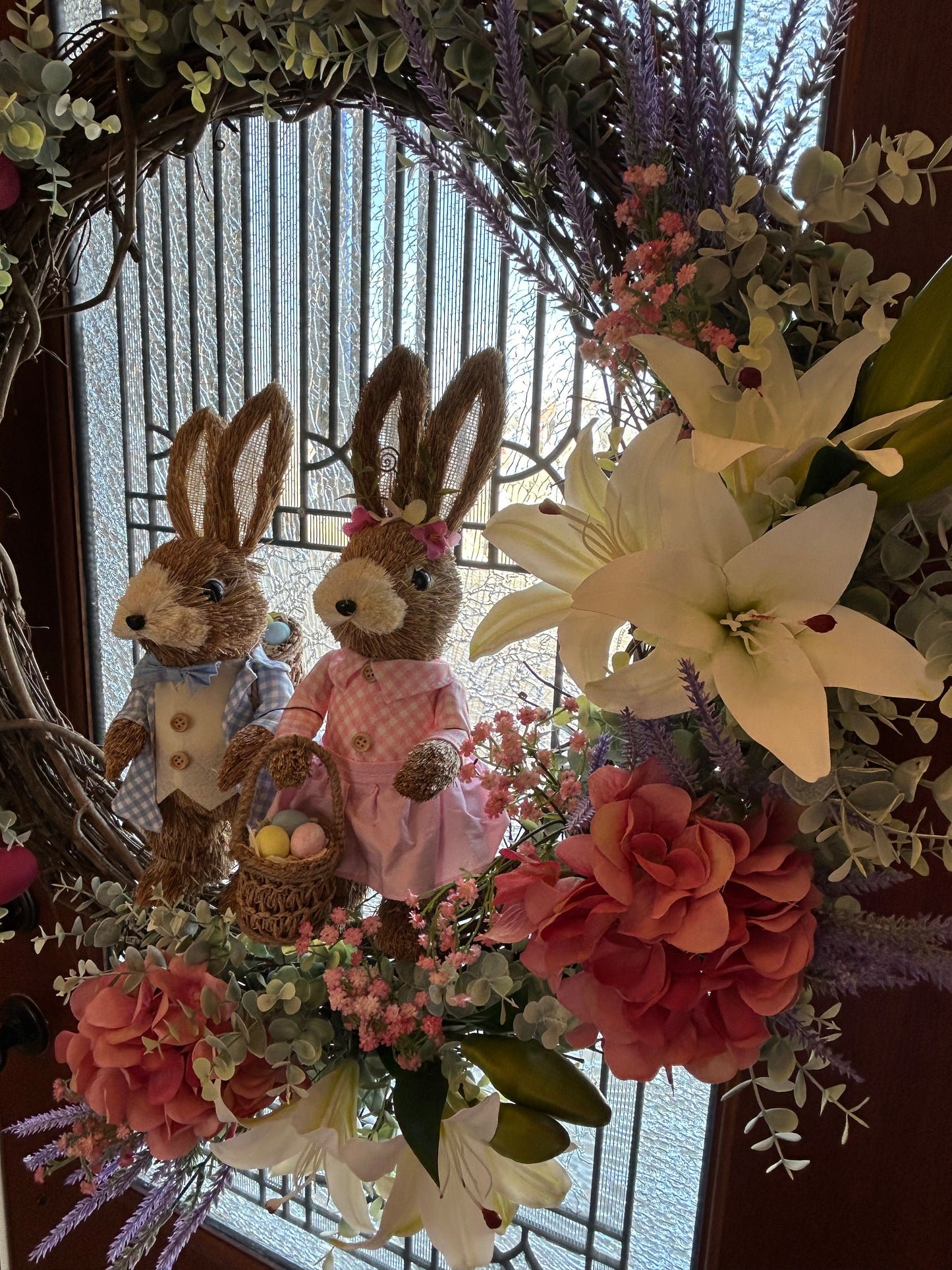 Spring Bunnies 30” Grapevine Wreath